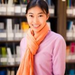 young woman in a scarf